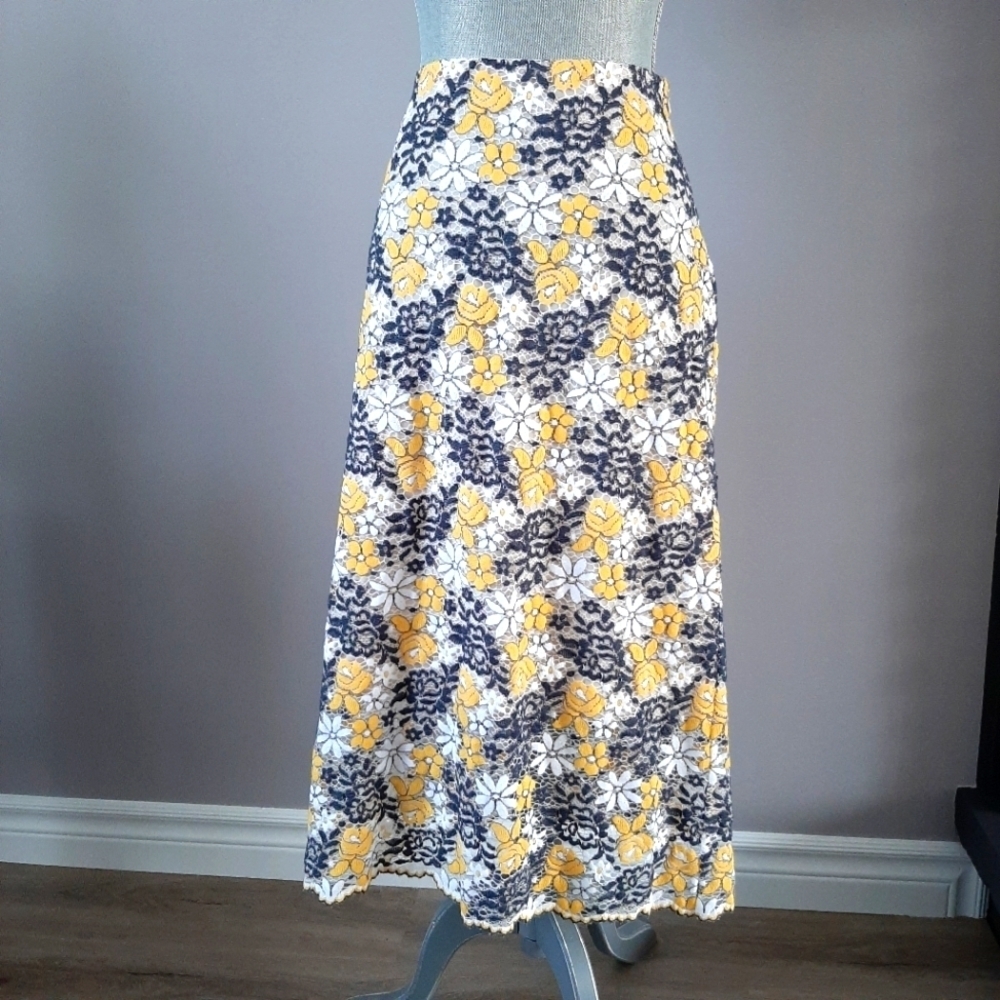 THAKOON Floral Lace Skirt